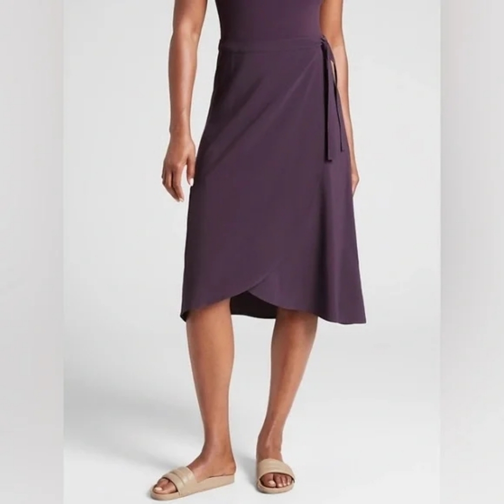 Athleta Grace Wrap Skirt in Deep Purple